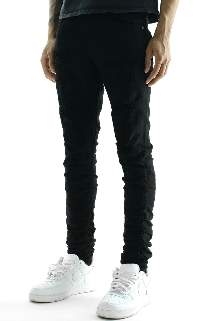 Focus Teared Skinny Stacked Denim - City Swag USA 