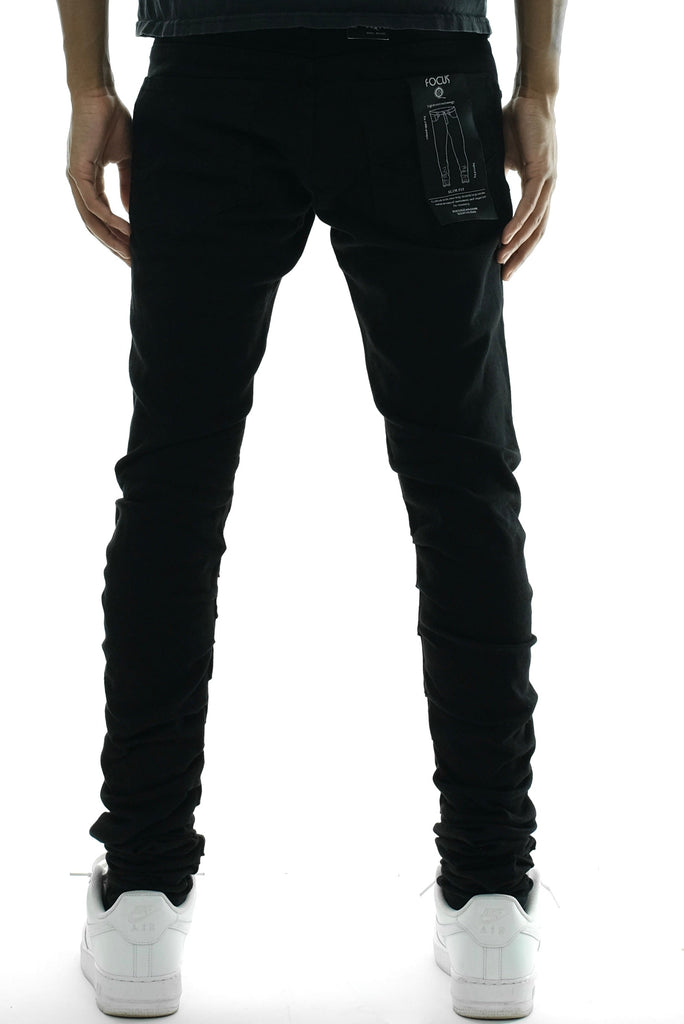 Focus Teared Skinny Stacked Denim - City Swag USA 