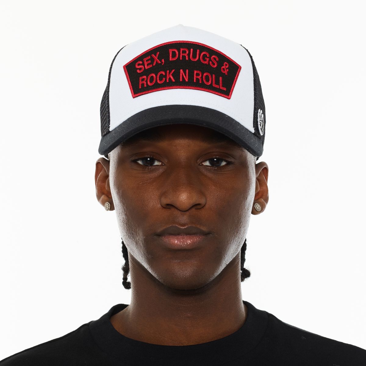 Cult sex drugs and rock n roll logo mesh back trucker hat - HATS - Cityswagusa.com