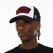 Cult sex drugs and rock n roll logo mesh back trucker hat - HATS - Cityswagusa.com