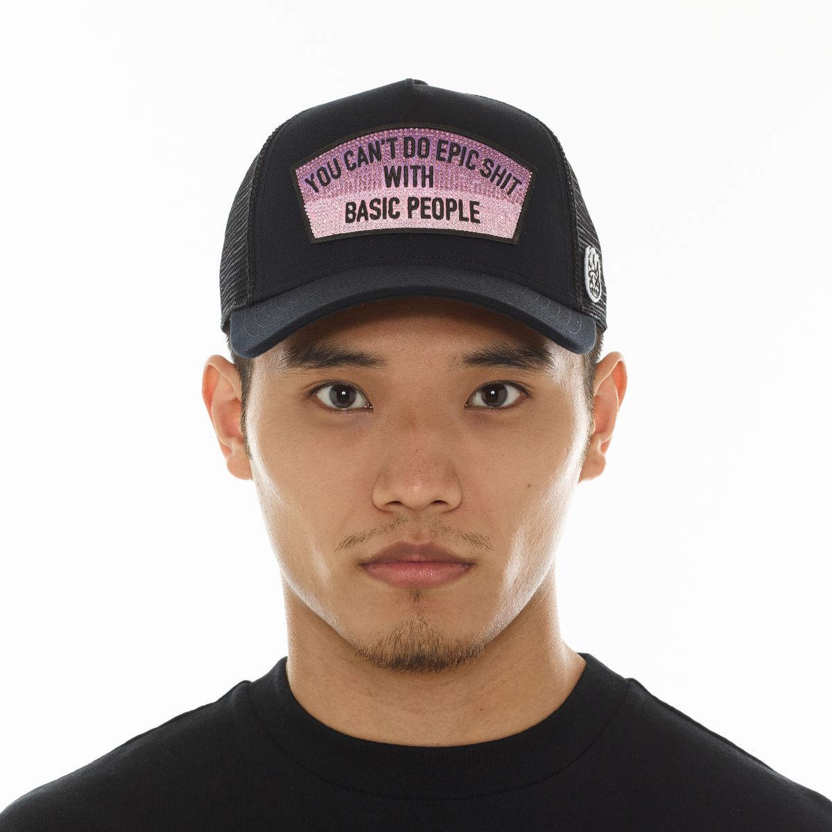 Cult epic s*it crystal logo mesh back trucker hat - HATS - Cityswagusa.com
