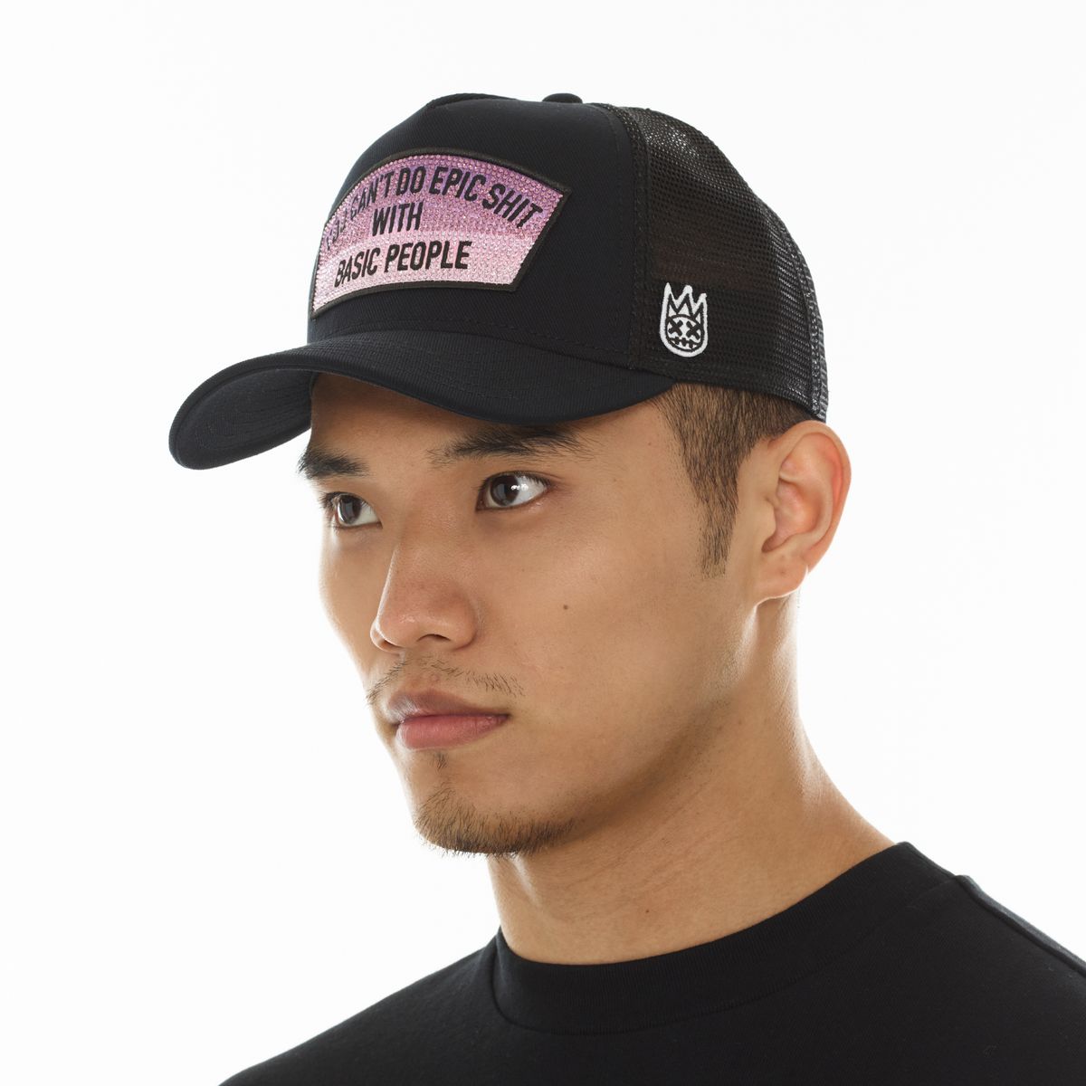 Cult epic s*it crystal logo mesh back trucker hat - HATS - Cityswagusa.com