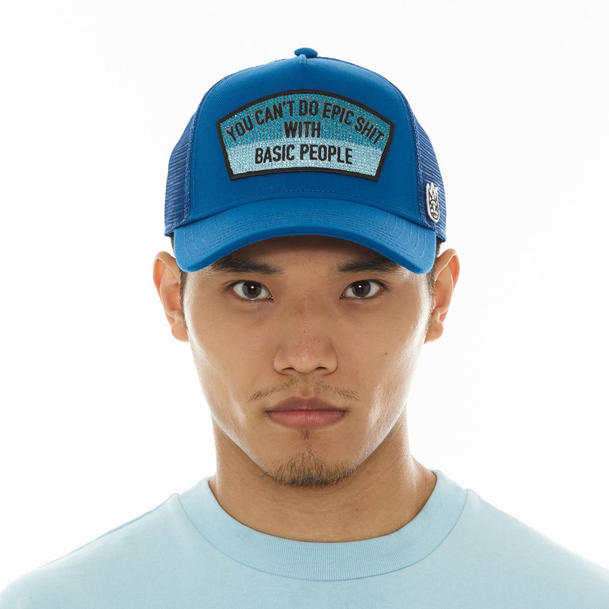 Cult epic s*it crystal logo mesh back trucker hat - HATS - Cityswagusa.com