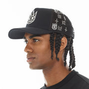 Cult of Individuality repeat pattern with crystals hat - HATS - Cityswagusa.com