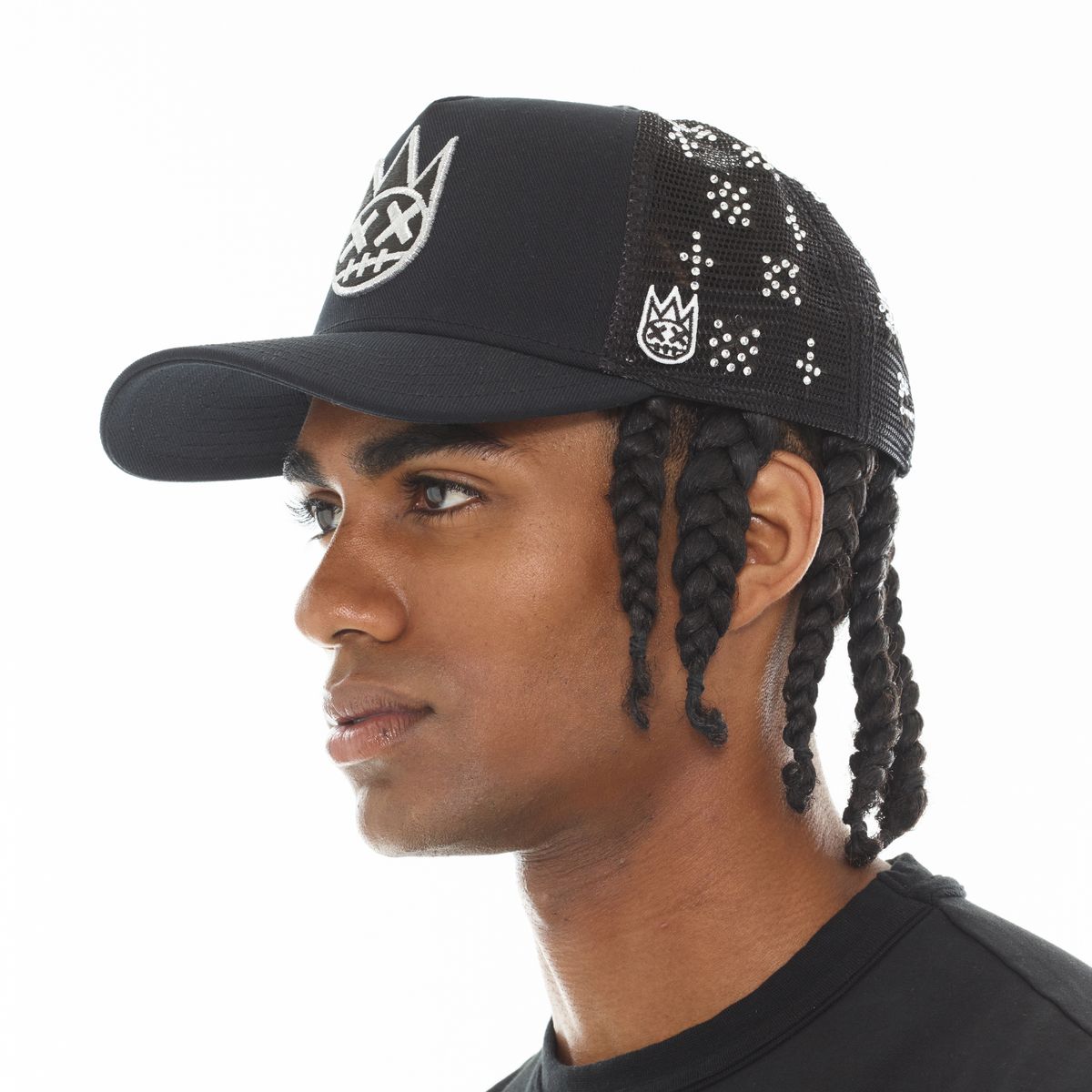 Cult of Individuality repeat pattern with crystals hat - HATS - Cityswagusa.com