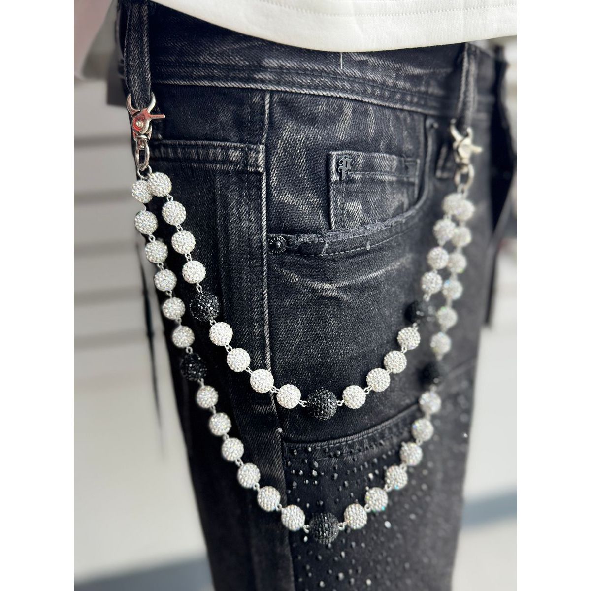 Drunz white/black pocket chain - ACCESSORIES - Cityswagusa.com