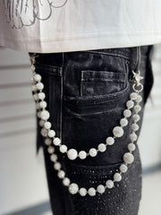 Drunz white pocket chain by WALLET CHAIN
