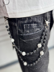 Drunz black white pocket chain by WALLET CHAIN