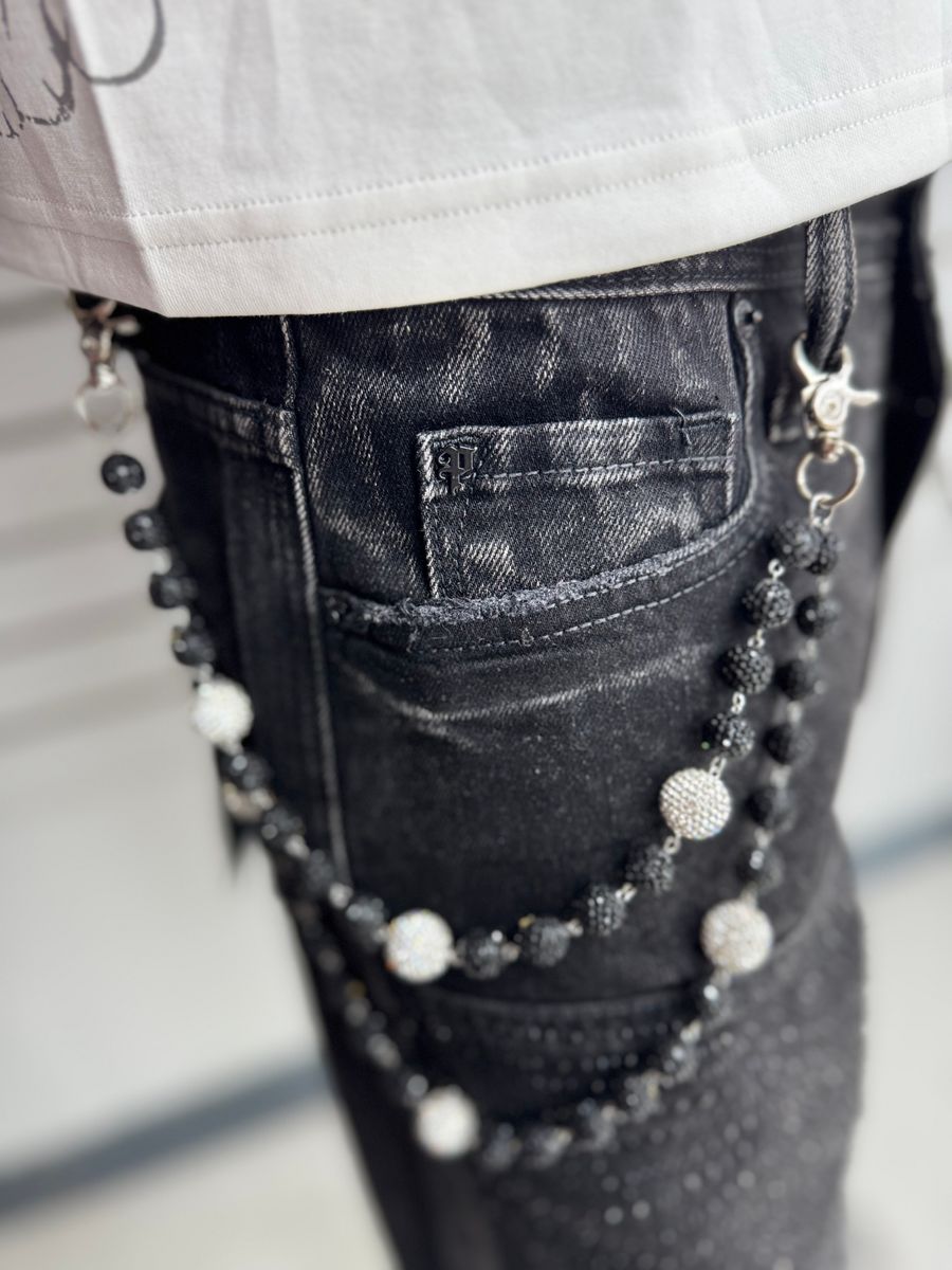 Drunz black white pocket chain by WALLET CHAIN