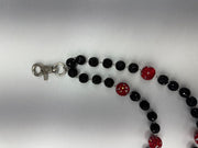 Drunz black red with dots wallet chain by WALLET CHAIN