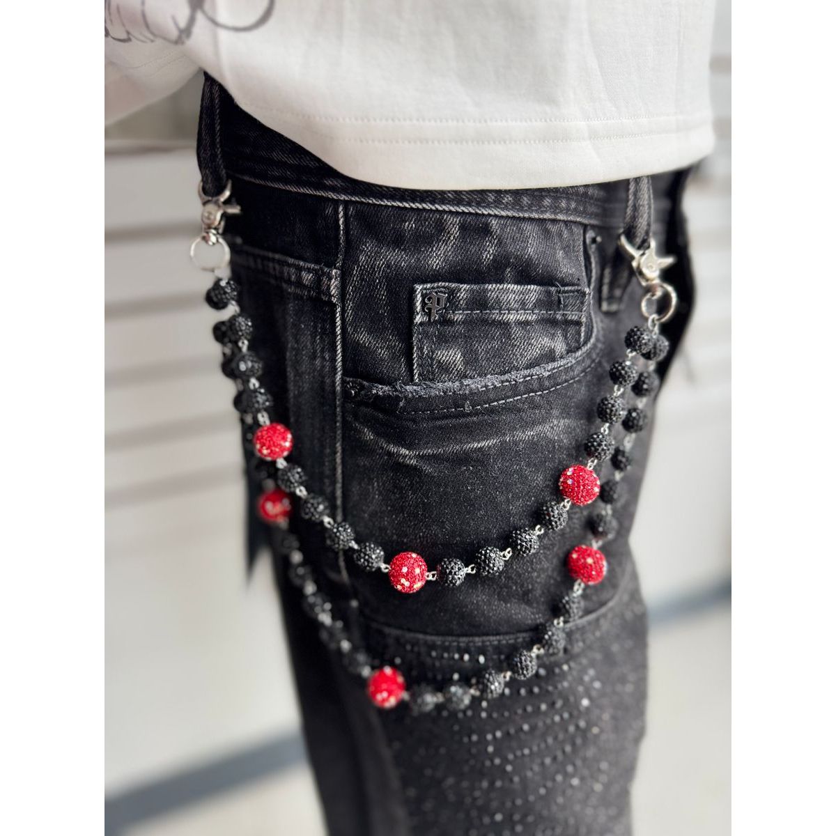 Drunz black red with dots wallet chain - ACCESSORIES - Cityswagusa.com