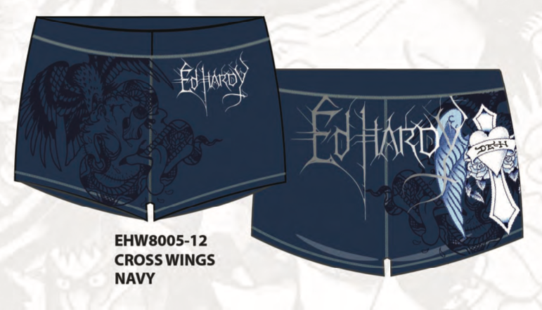 Ed Hardy cross wings biker booty short by ED HARDY
