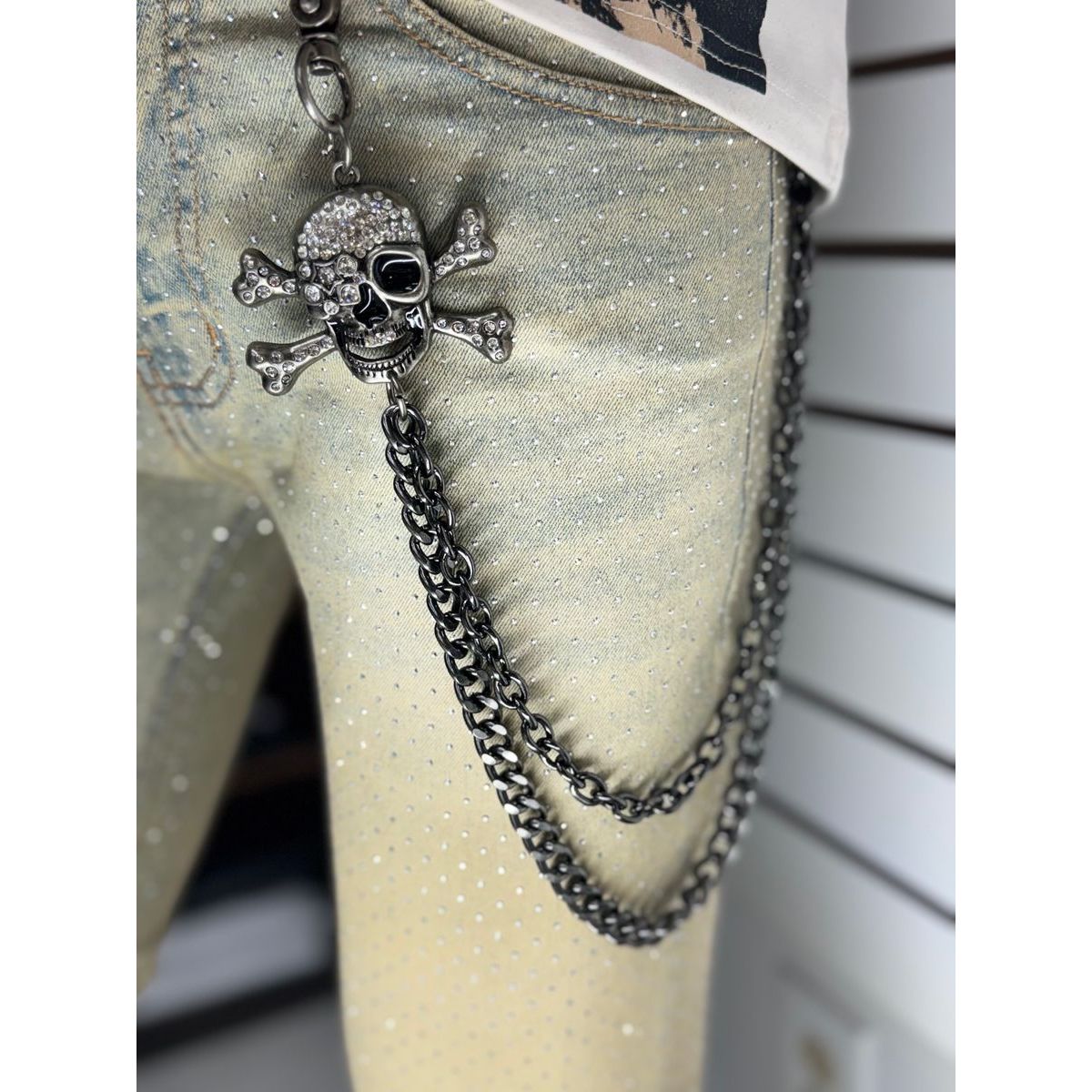 Drunz black skull double wallet chain - ACCESSORIES - Cityswagusa.com