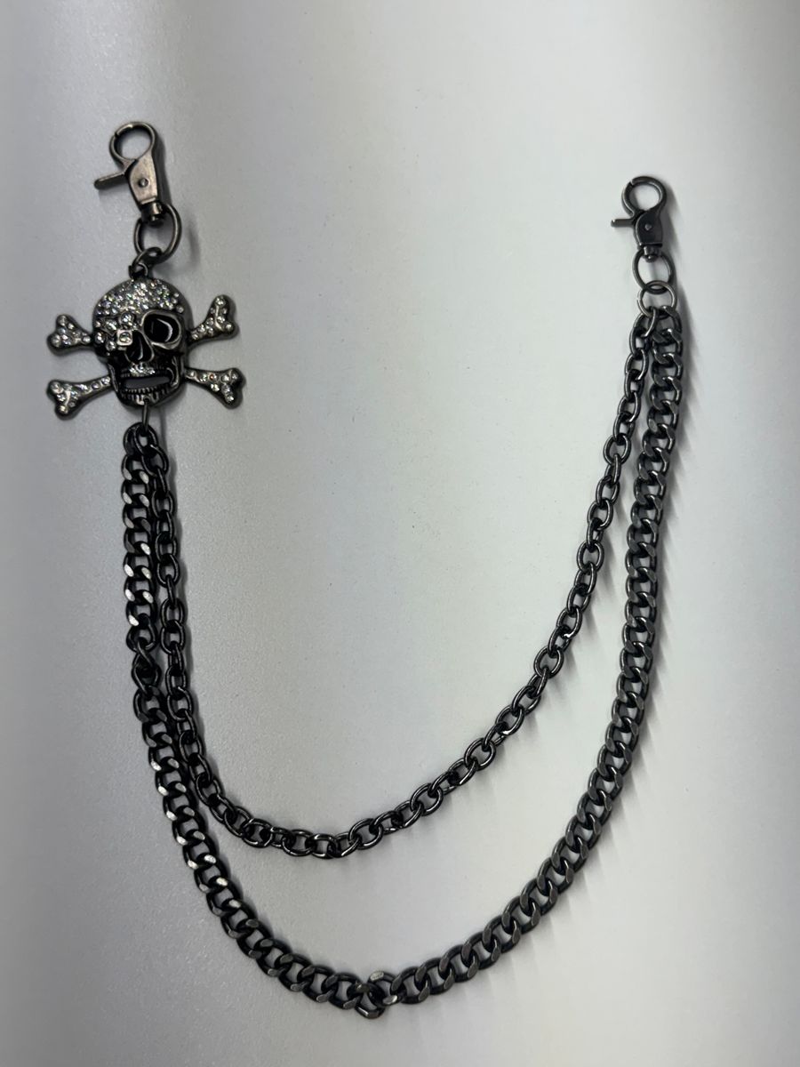 Drunz black skull double wallet chain by WALLET CHAIN
