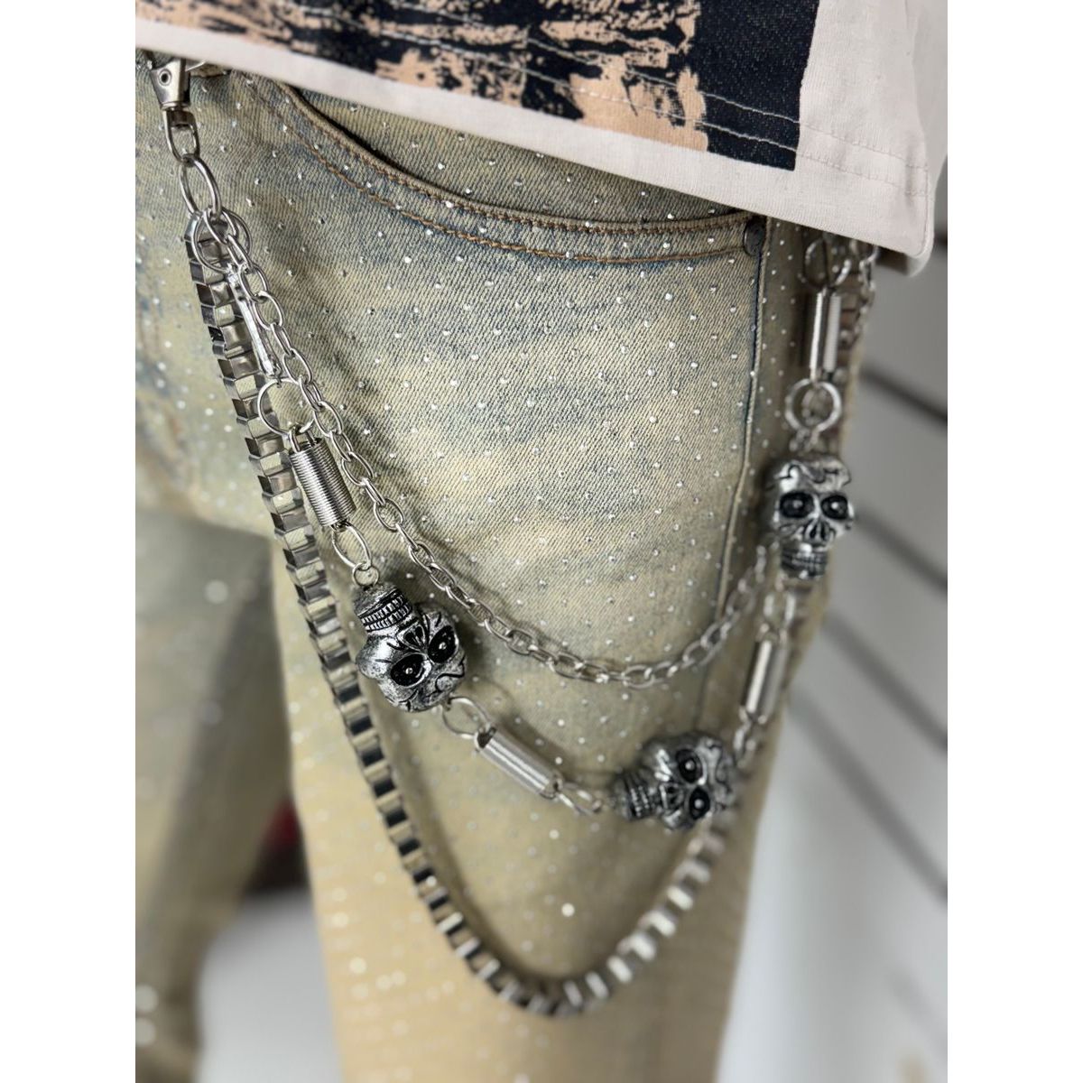Drunz bullet link skull wallet chain - ACCESSORIES - Cityswagusa.com