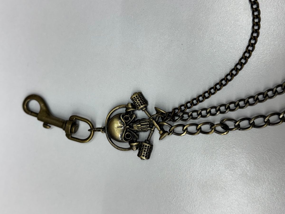 Drunz golden skull triple layered wallet chain by WALLET CHAIN