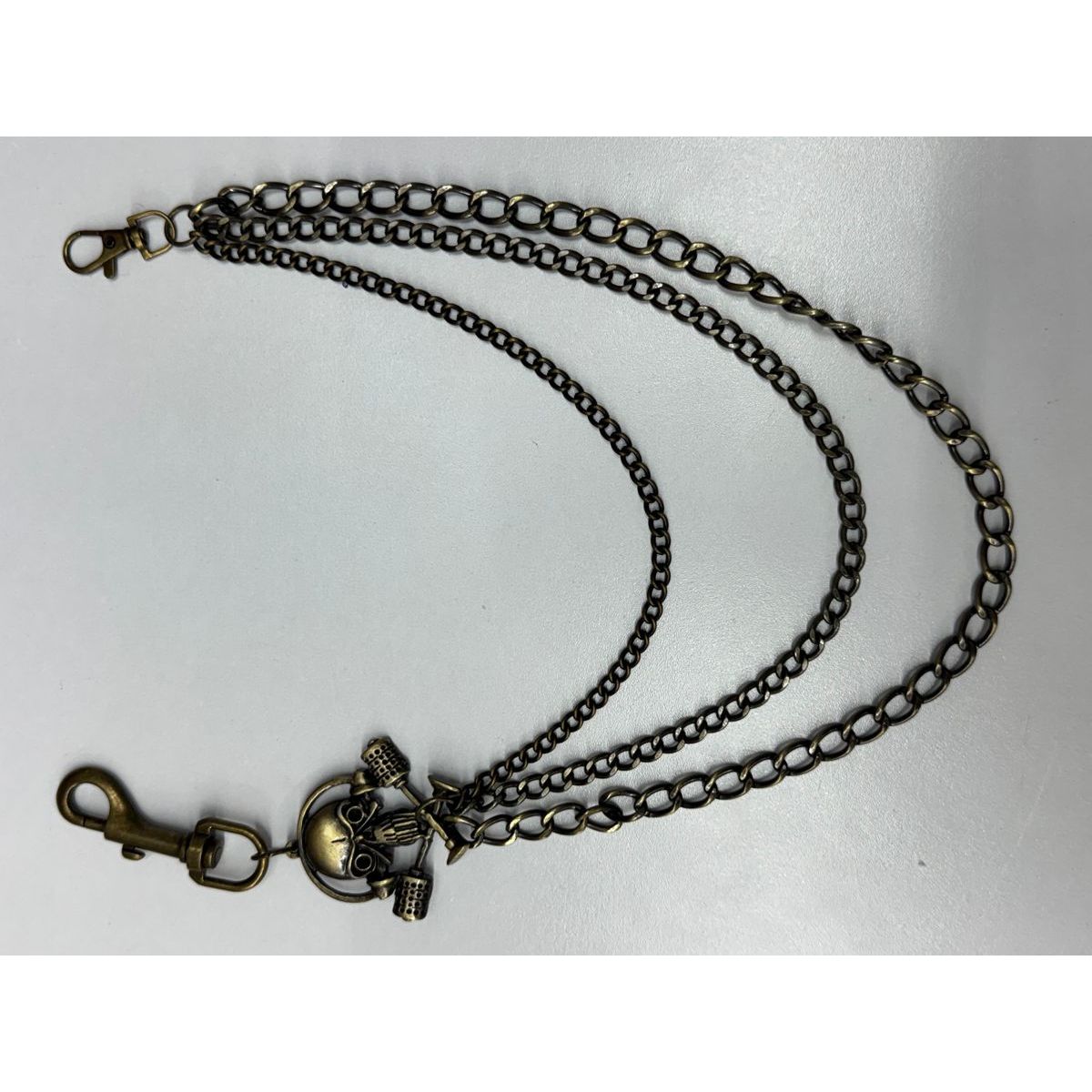 Drunz golden skull triple layered wallet chain - ACCESSORIES - Cityswagusa.com