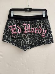 Ed Hardy lks pink skull fleece short by ED HARDY
