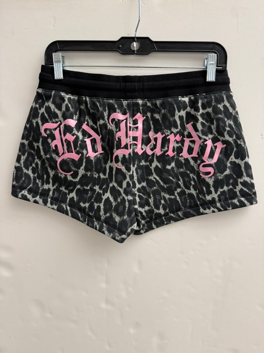 Ed Hardy lks pink skull fleece short by ED HARDY