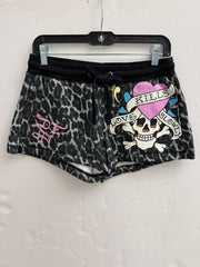 Ed Hardy lks pink skull fleece short by ED HARDY