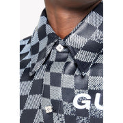 Guapi obsidian checkerboard leather shirt - SHIRT S/S - Cityswagusa.com