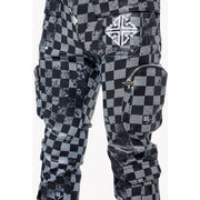 Guapi obsidian checkerboard leather pants - PANTS - Cityswagusa.com