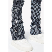 Guapi obsidian checkerboard leather pants - PANTS - Cityswagusa.com