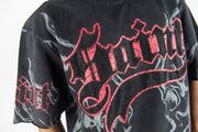 Rebel Minds saint rhinestone crop t-shirt by REBEL MINDS