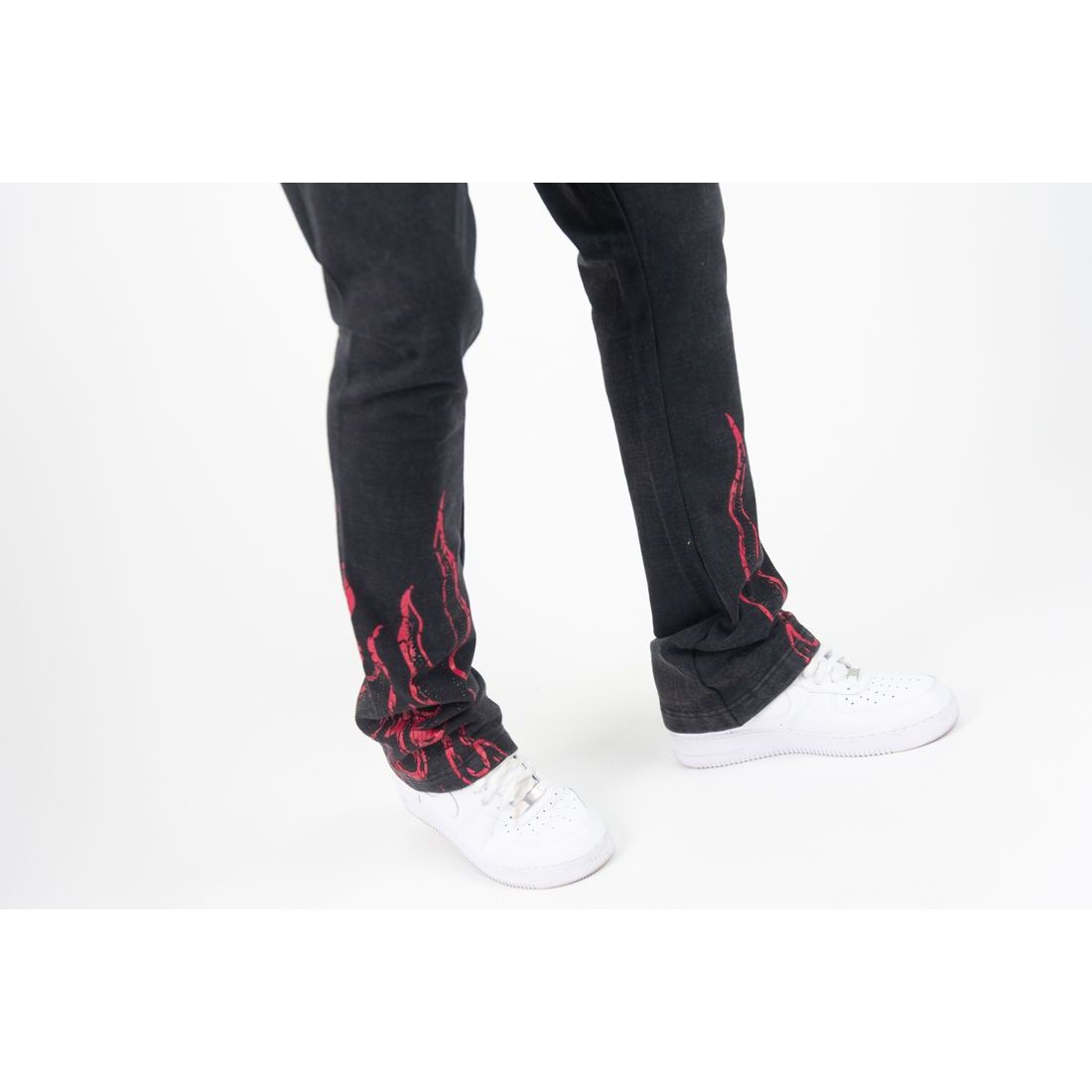 Rebel Minds saint rhinestone flared sweatpants by REBEL MINDS