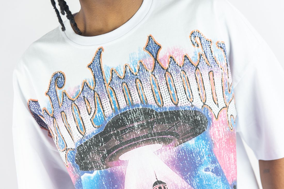 Rebel Minds rm town rhinestone t-shirt by REBEL MINDS