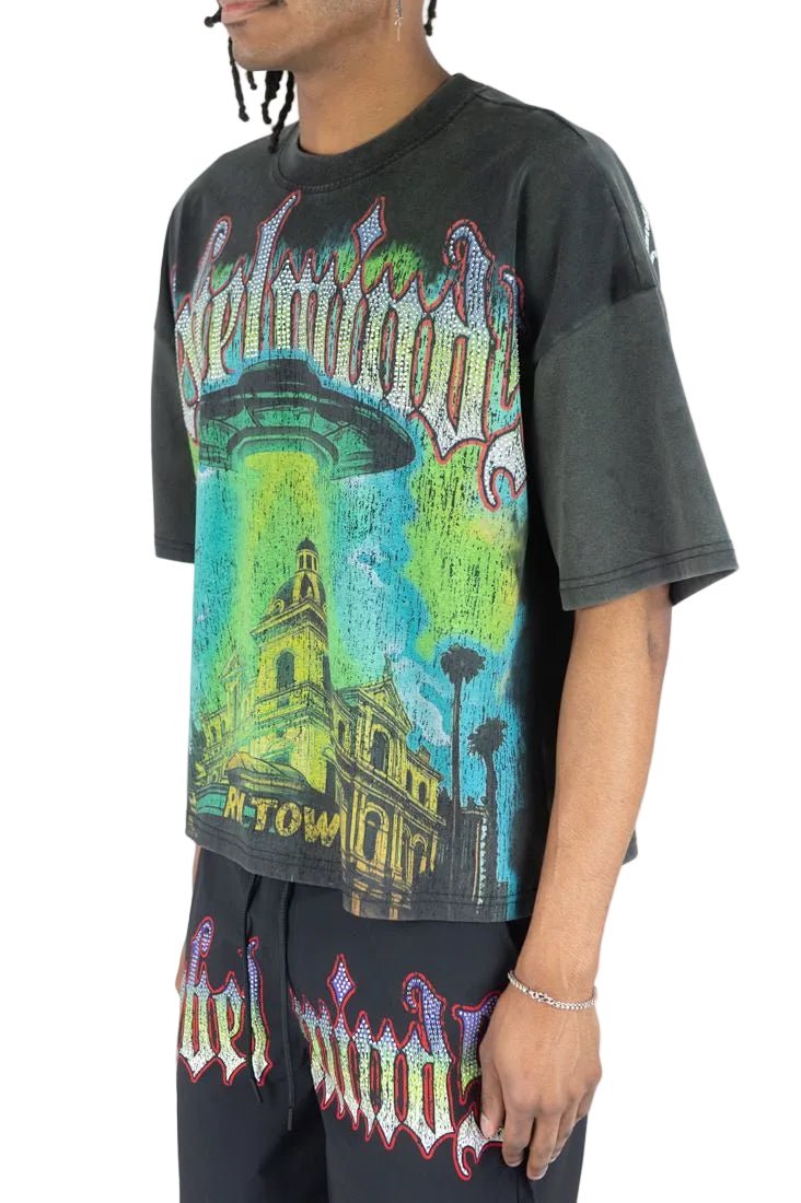 Rebel Minds rm town rhinestone t-shirt - T-SHIRT - Cityswagusa.com