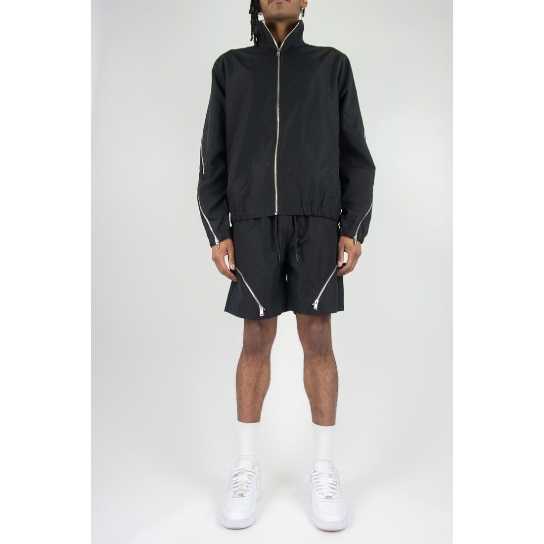 Rebel Minds zipper windbreaker shorts by REBEL MINDS