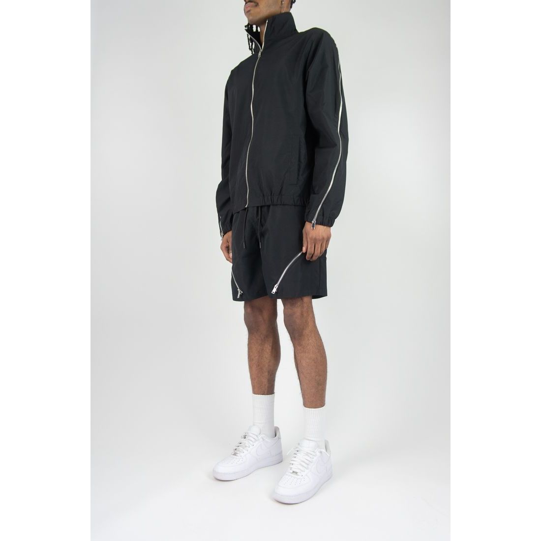 Rebel Minds zipper windbreaker shorts by REBEL MINDS