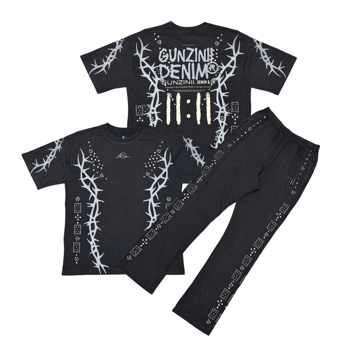 Gunzinii 11:11 short sleeve jogger set - T - SHIRT - Cityswagusa.com