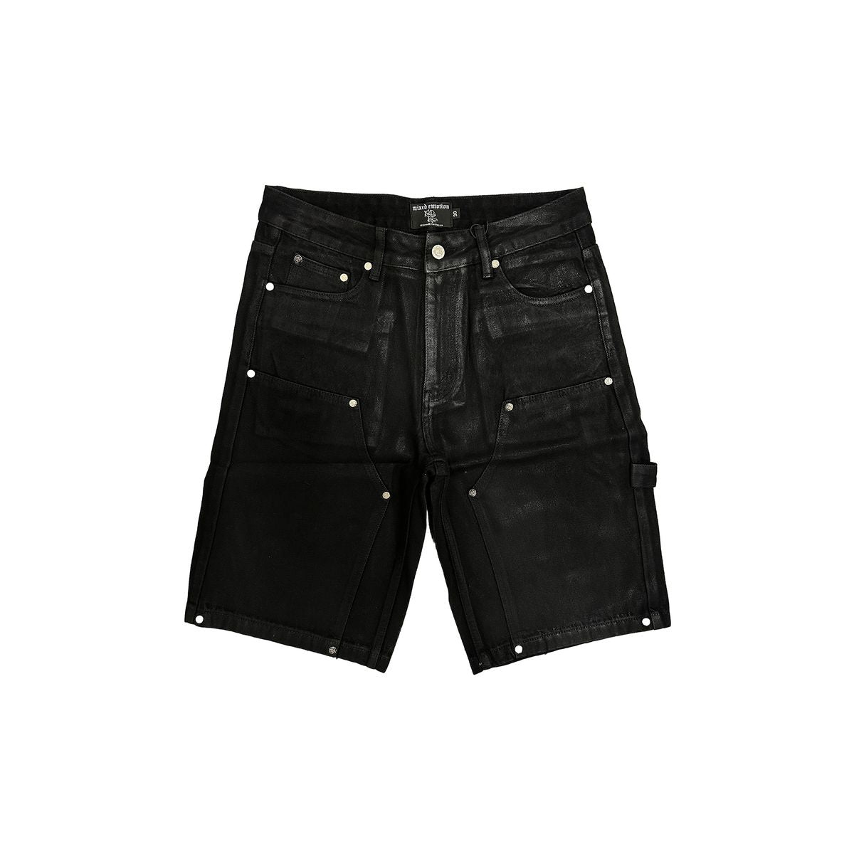 Mixed emotion worker wax coated shorts - SHORTS - Cityswagusa.com