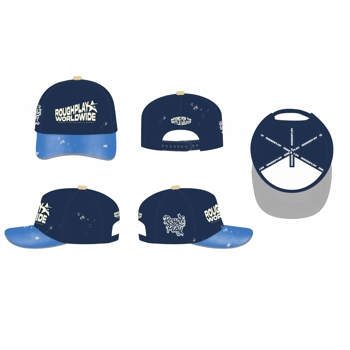 Roughplay paint splatter logo snapback hat - HATS - Cityswagusa.com