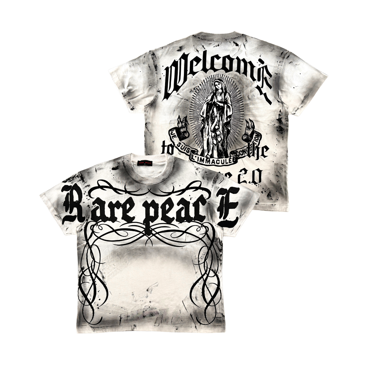 Rare Peace cut and sew detail t-shirt by RARE PEACE