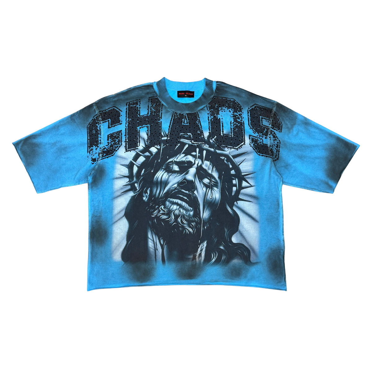 Rare Peace chaos rhinestone t-shirt by RARE PEACE