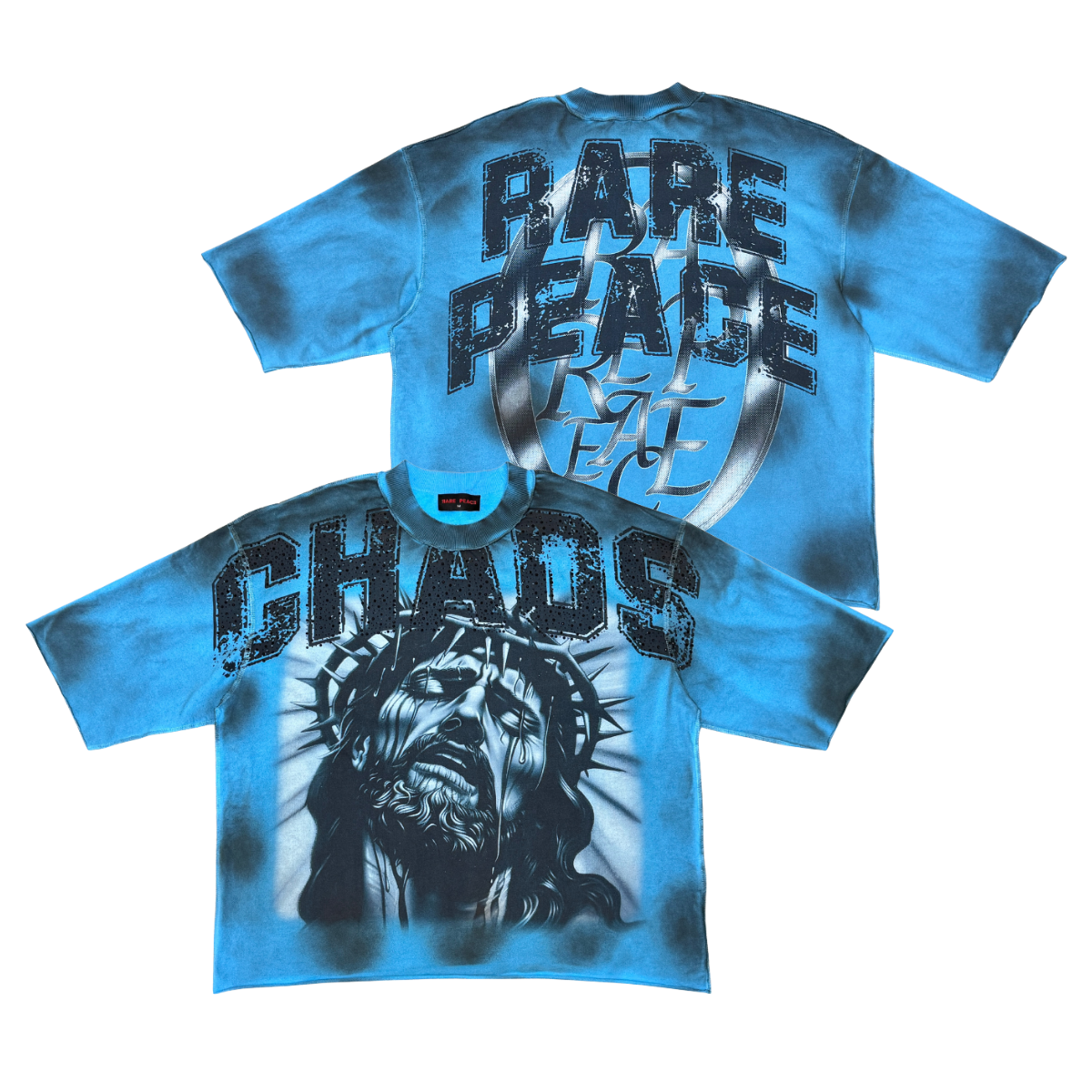 Rare Peace chaos rhinestone t-shirt by RARE PEACE
