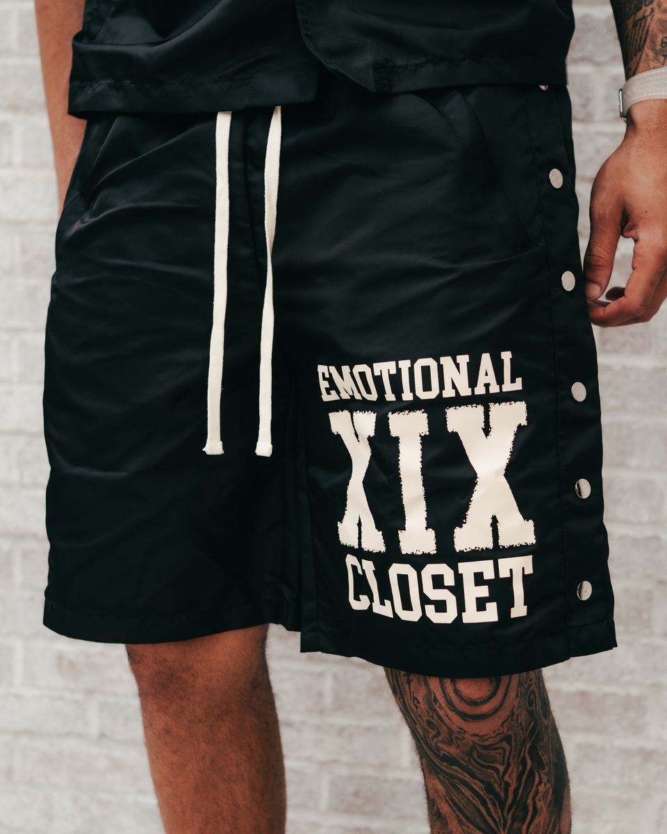 Mixed Emotion backyard nylon shorts by MIXED EMOTION