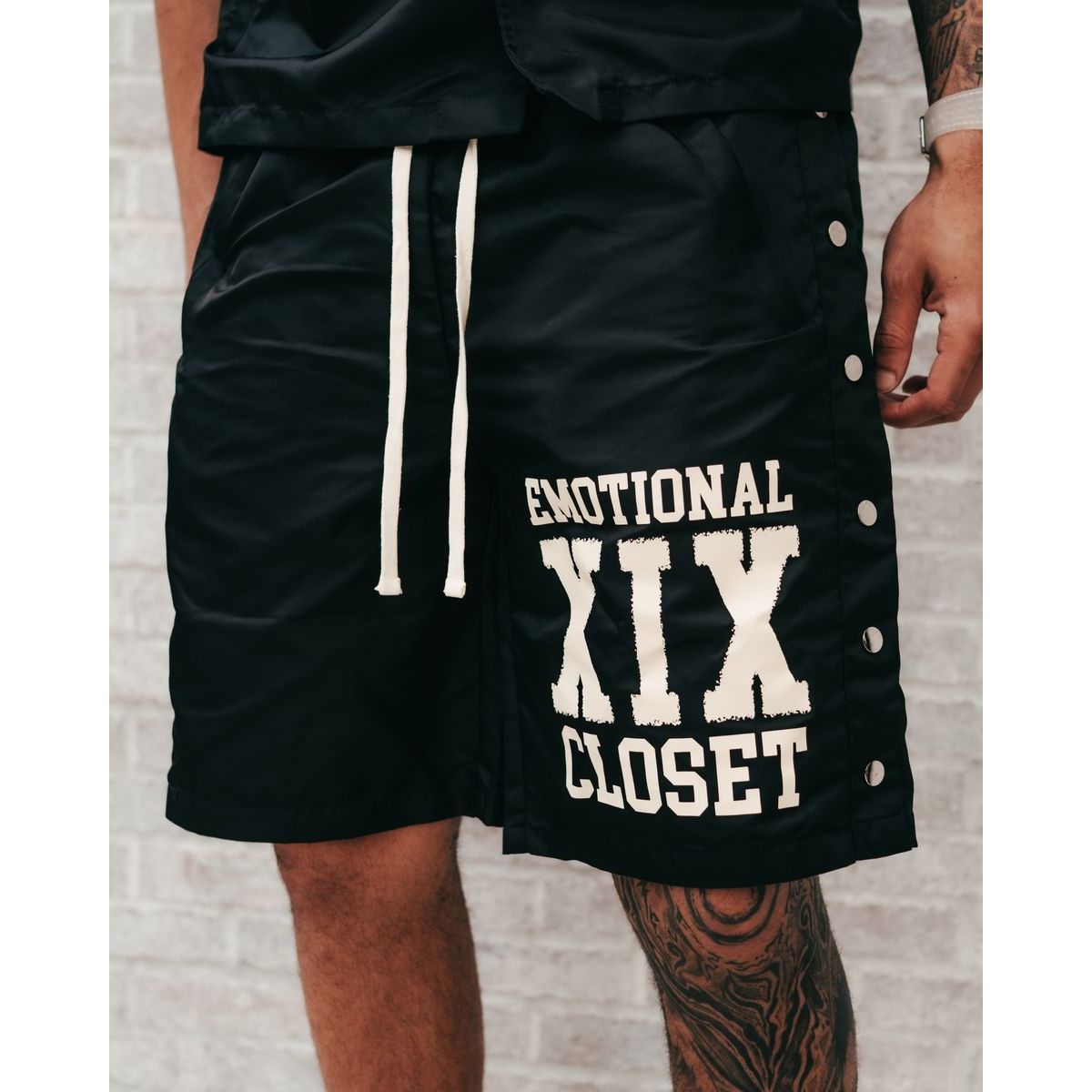 Mixed Emotion backyard nylon shorts - SHORTS - Cityswagusa.com