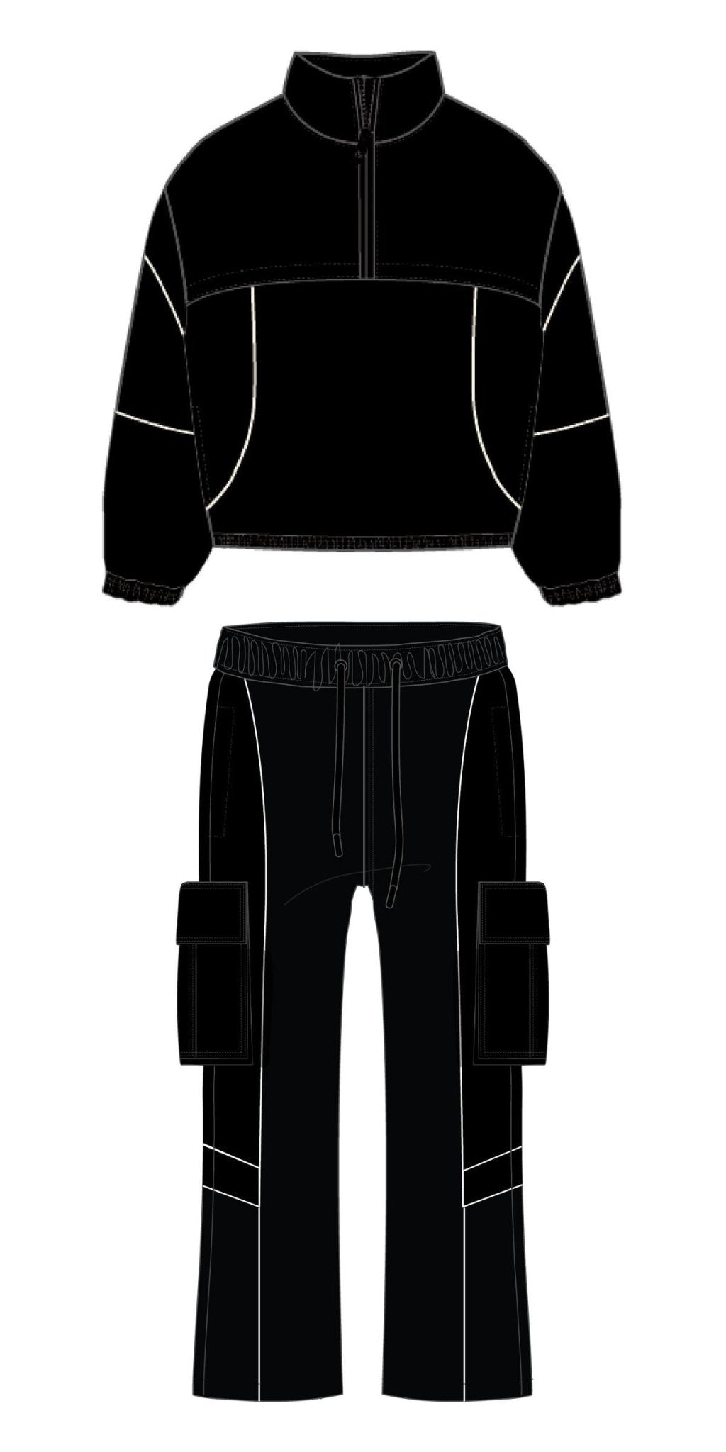 Rebel minds ripstop nylon colorblock set - TRACK SUITS - Cityswagusa.com