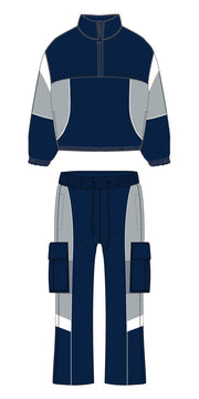 Rebel minds ripstop nylon colorblock set - TRACK SUITS - Cityswagusa.com