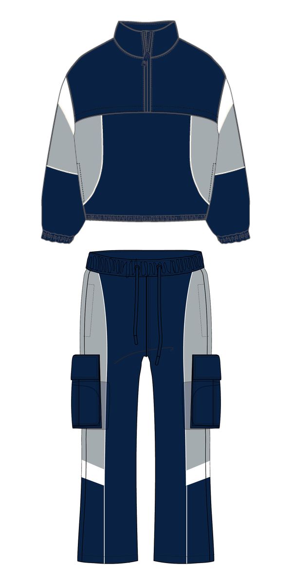Rebel minds ripstop nylon colorblock set - TRACK SUITS - Cityswagusa.com