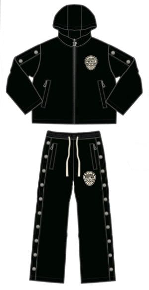 Legends Prevail shield swishy sweat suit by TODAYS TRENDS