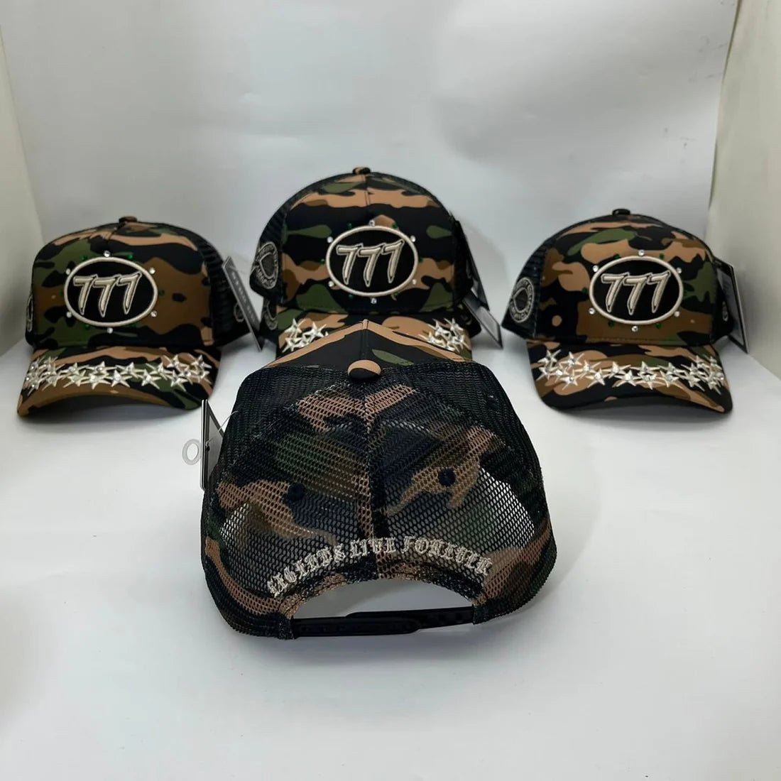Hudson V1 camo diamond 777 trucker hat - HATS - Cityswagusa.com