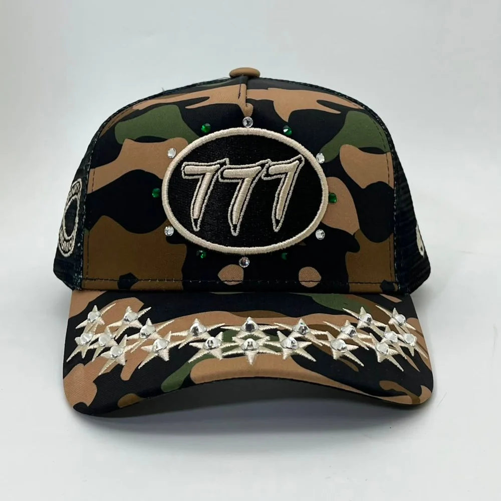 Hudson V1 camo diamond 777 trucker hat by HUDSON NYC