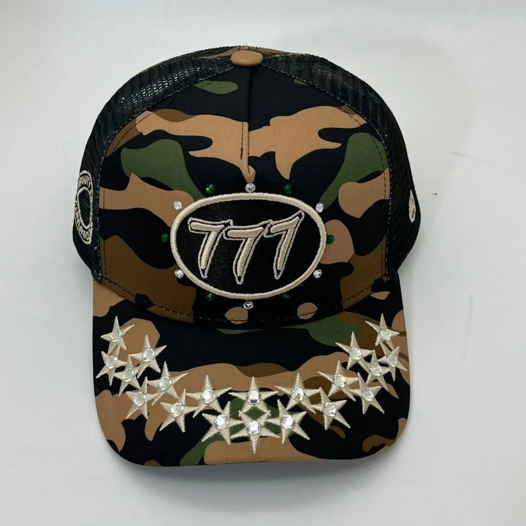 Hudson V1 camo diamond 777 trucker hat - HATS - Cityswagusa.com