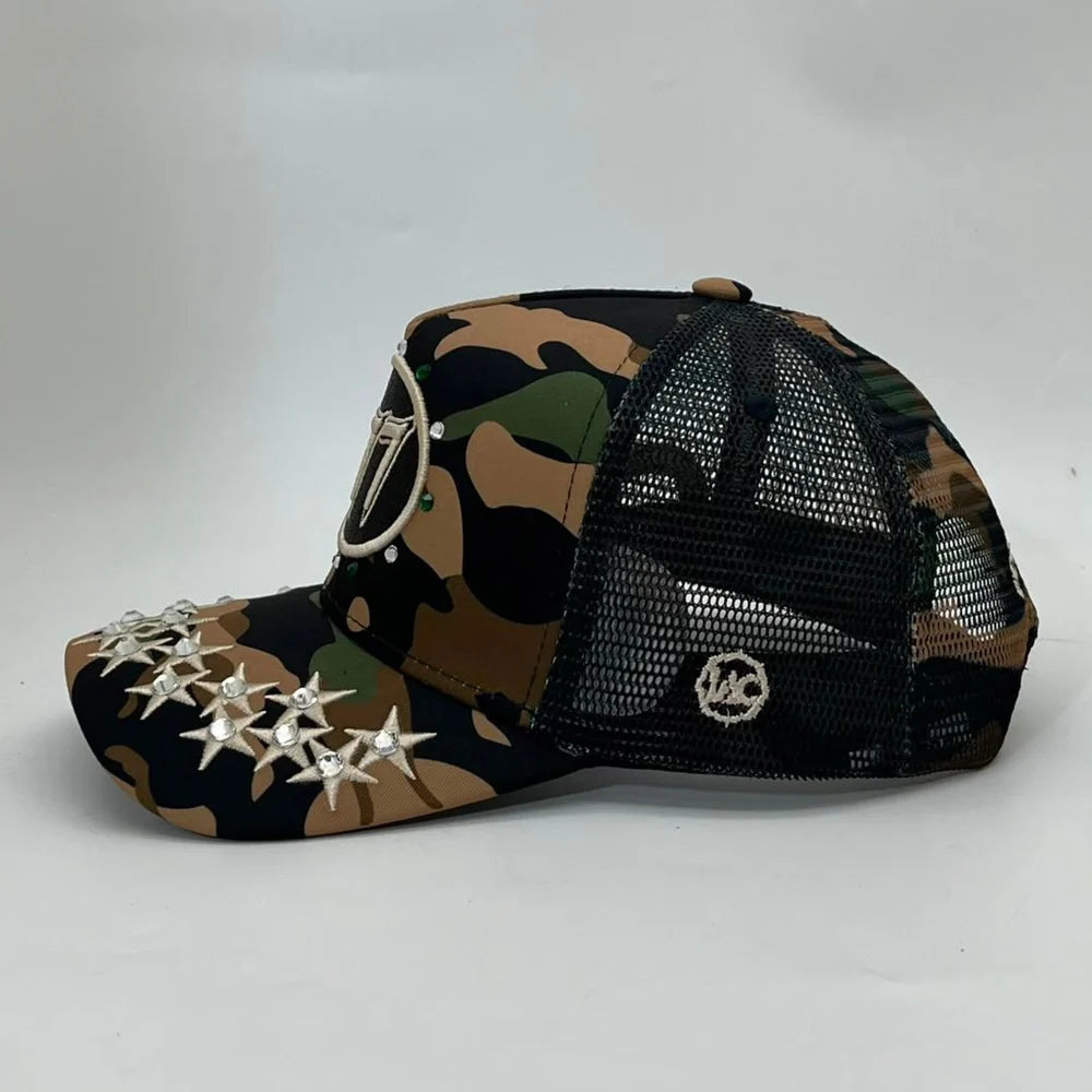Hudson V1 camo diamond 777 trucker hat by HUDSON NYC