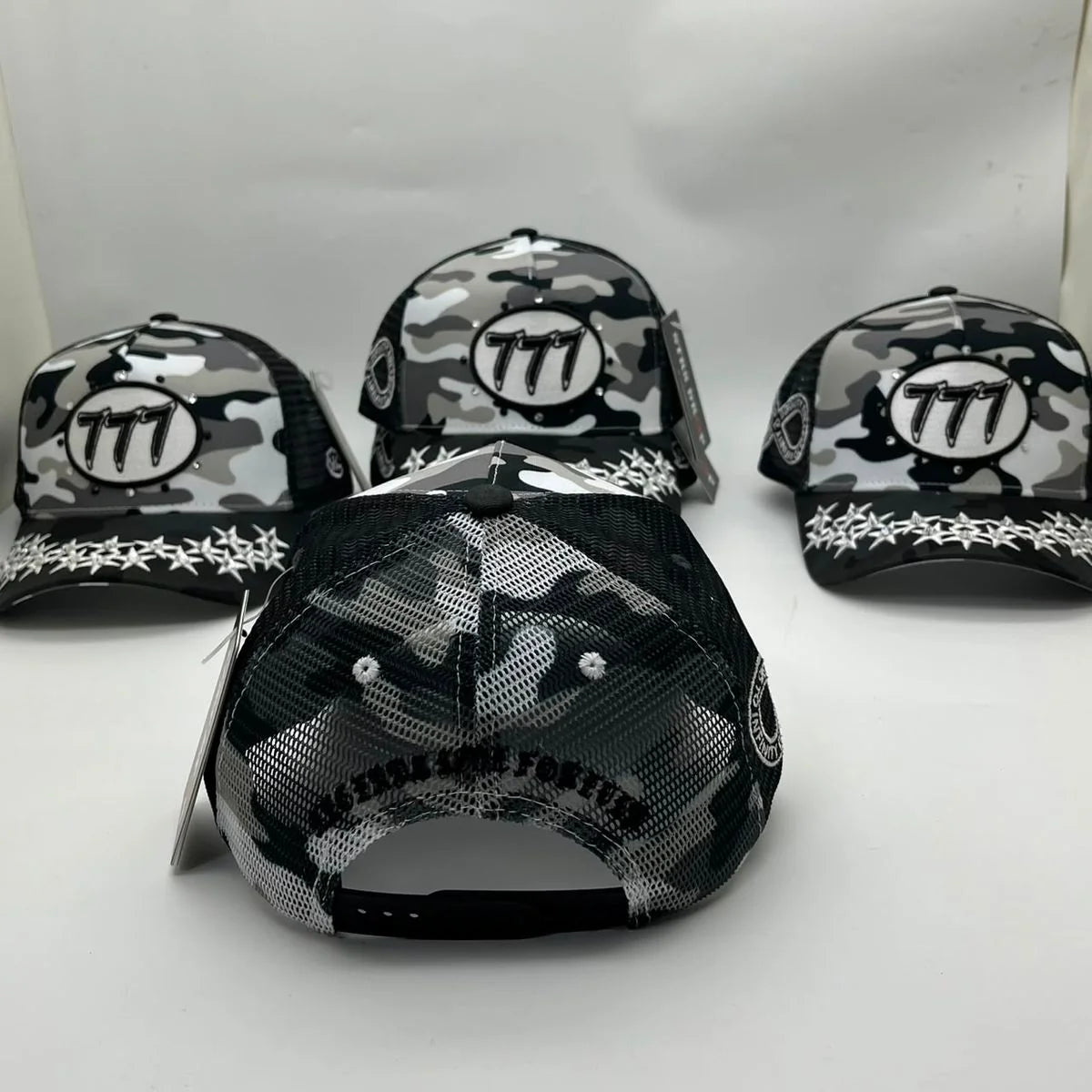 Hudson V1 camo diamond 777 trucker hat by HUDSON NYC
